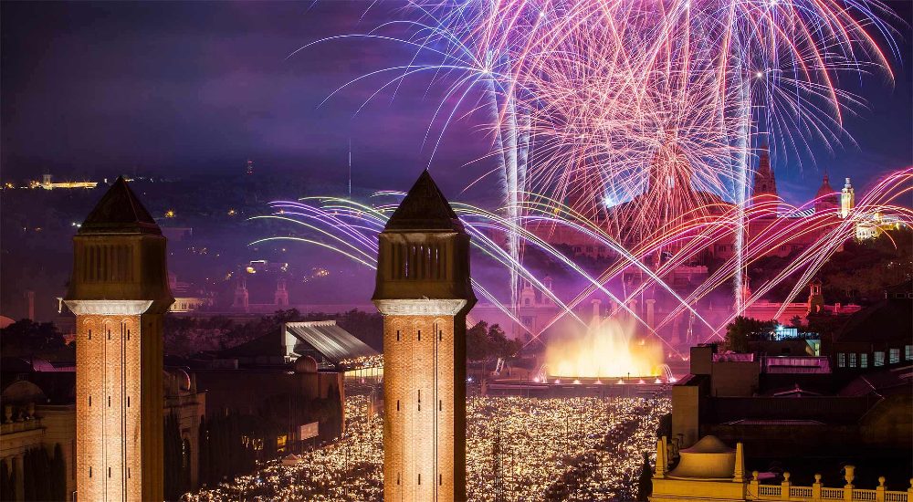 Feux d'artifice de la Merce à Barcelone